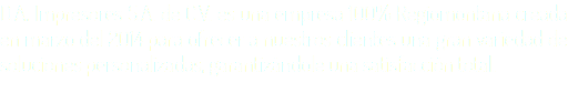 D.A. Impresores S.A. de C.V. es una empresa 100% Regiomontana creada en marzo del 2014 para ofrecer a nuestros clientes una gran variedad de soluciones personalizadas, garantizándole una satisfacción total.